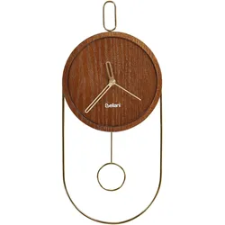 WANDUHR Dunkler Holzfarbton/Gold Sierre