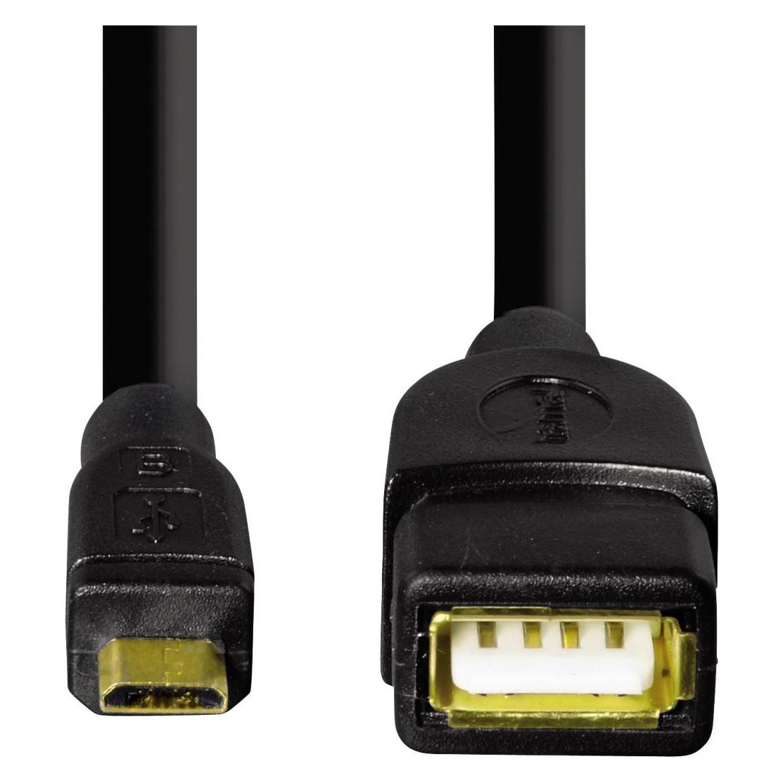 Hama USB-2.0-OTG-Adapterkabel (0.15 m, USB 2.0) (00078426)