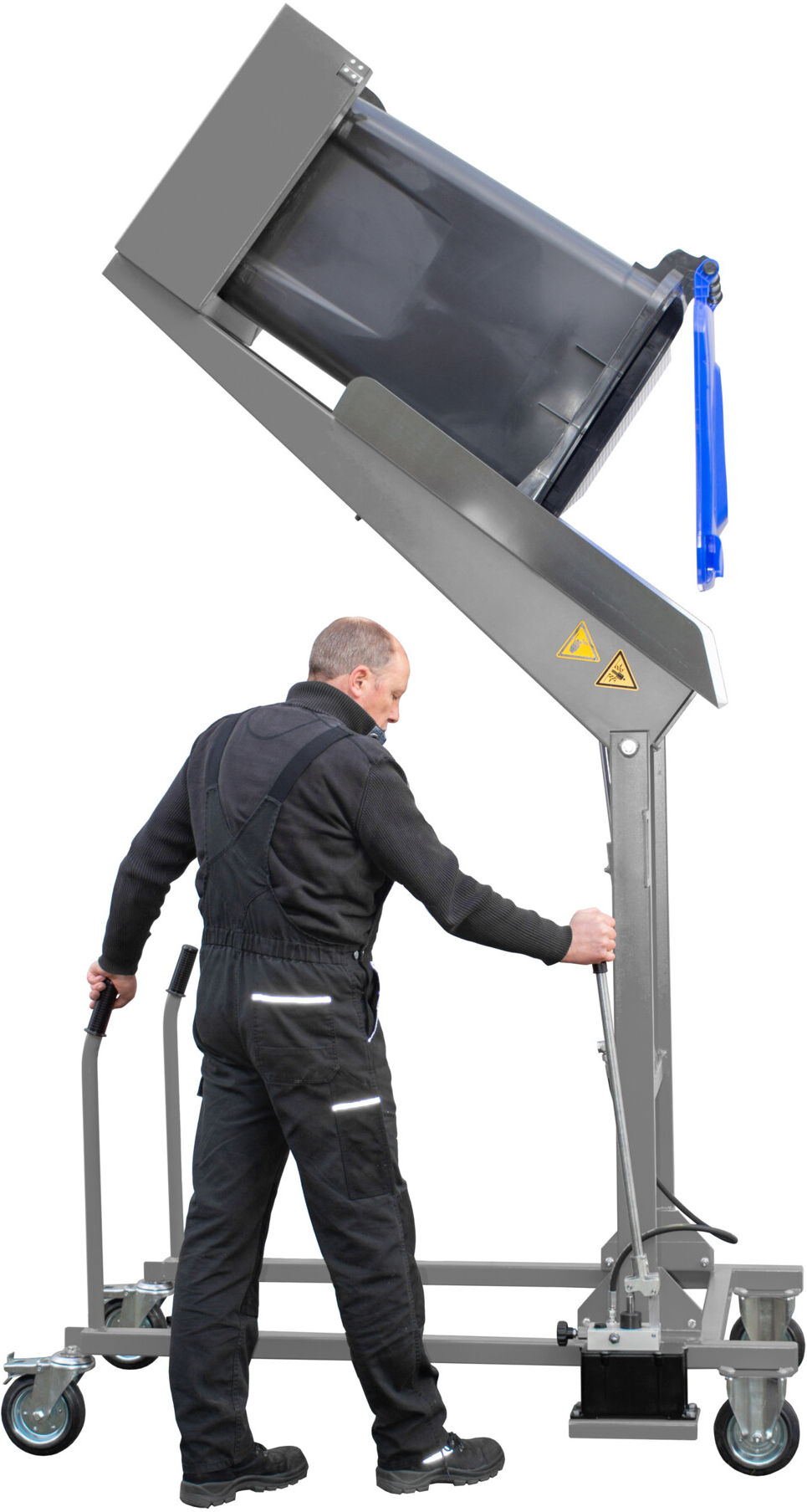 Bauer Südlohn Mülltonnen-Kippstation MKS-H, lackiert, Mausgrau (4476-08-0000-7005)