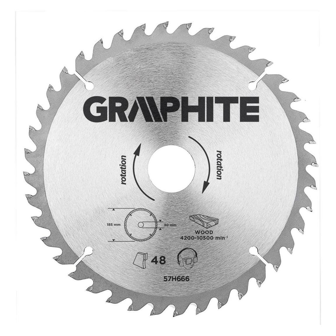 Graphite Graphit-Sägeblatt, breit 190x30 mm, 40 Zähne 57H670 (57H670)