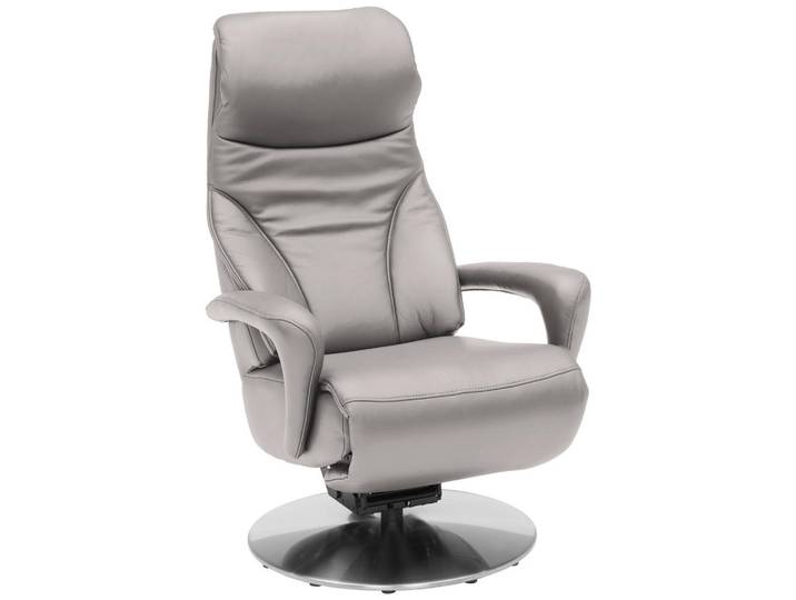 Dieter Knoll Relaxsessel, Grau, Metall, Echtleder, Longlife-Leder, Semi-Anilinleder, 75x117x88 cm, Fußauswahl, Lederauswahl, Stoffauswahl, erweiterbar (Typenauswahl), Herz-Waage-Funktion, Wohnzimmer, Sessel, Relaxsessel
