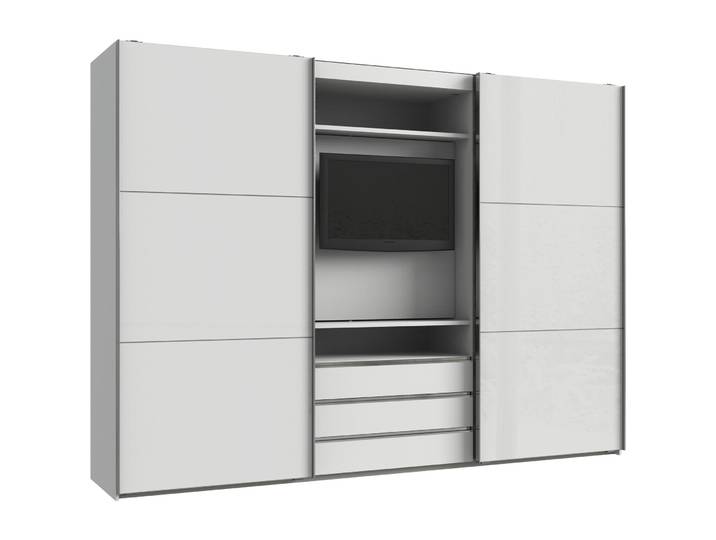 Kleiderschrank Macias weiss Holzwerkstoff B 300 cm - Kleiderschrank