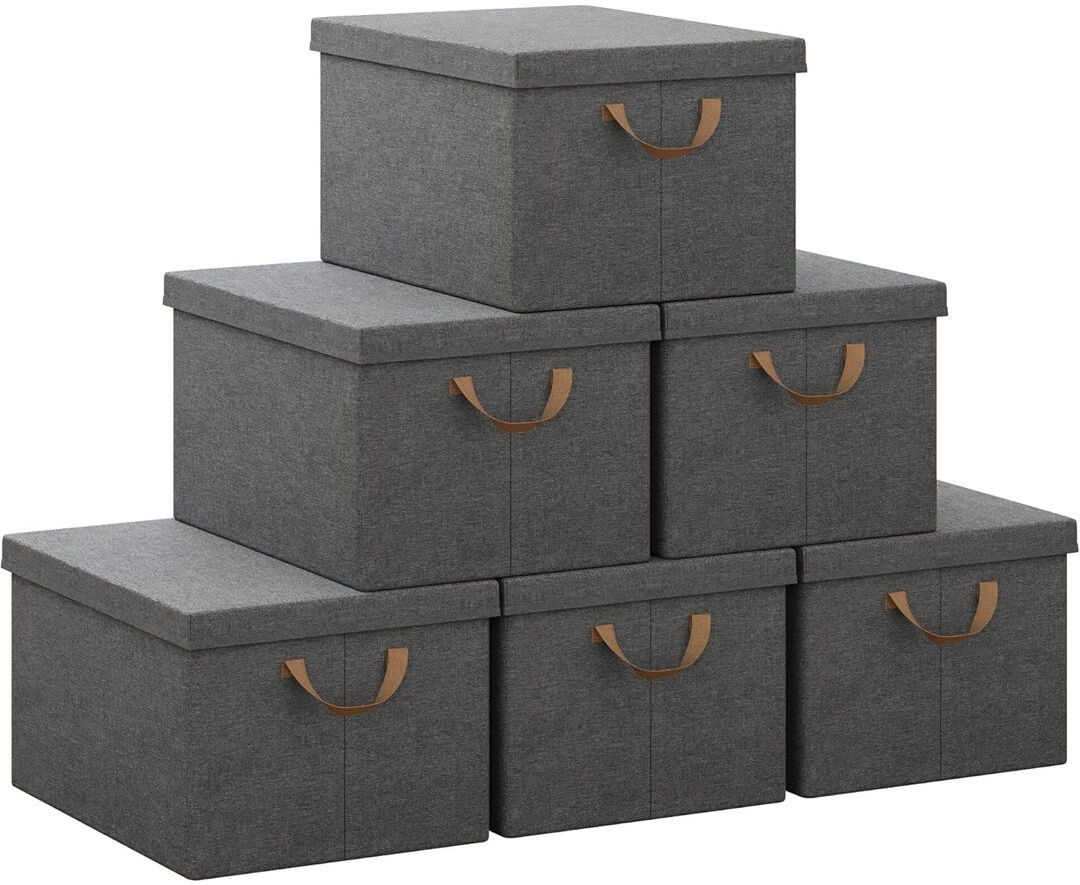 17 Stories Wool / Felt Decorative Bin Gray 36 L.