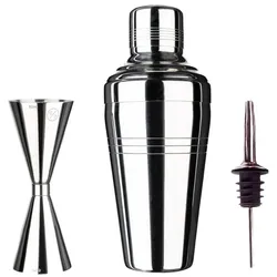 Cocktail Club, Bar Zubehör, - Bar Kit Mini - 3-piece Shaker, Jigger, Pourer (Cocktail Set)
