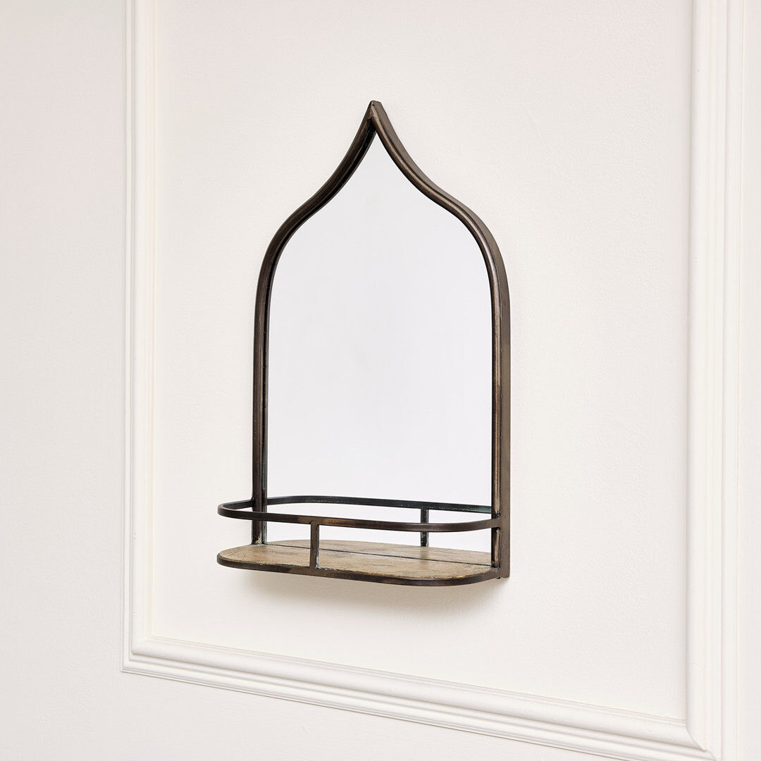 Borough Wharf Abelardo Overmantel Mirror Gold 48cm H X 30cm W X 11cm D