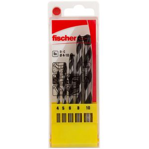 Fischer Bohrer CTS 5 D-C, 536606, 5-teiliges Set, 4-10mm, Betonbohrer