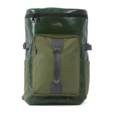 Laptoprucksack 7CLOUDS "Heloy 7.1", Damen, Gr. B/H/T: 28cm x 44cm x 15cm, onesize, grün (jungle grün, mud grün), Polyethylen, Tarpaulin, Rucksäcke Laptoprucksack, mit recyceltem PET