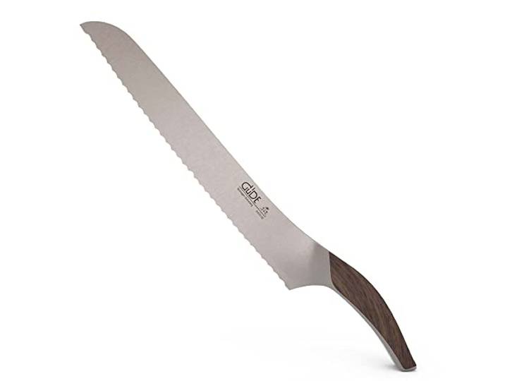 GÜDE Solingen - Brotmesser geschmiedet, 32 cm, Räuchereiche, SYNCHROS, Handmade Germany, Braun