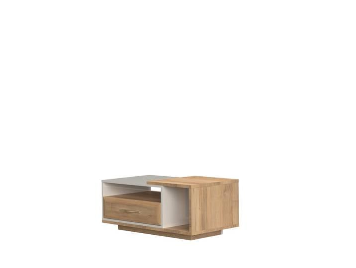 Couchtisch OTTO HOME Gala , beige (beige, pacific walnuss decor), B:117cm H:47cm T:60cm, Tische, Couchtisch, Tischplatte in Beigeton UV-lackiert kratzfest, hochglänzend