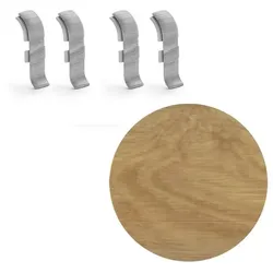 Verbinder für Sockelleiste Nature Eiche gallisch, PVC Länge 0,5 cm, Kantenhöhe 56 mm, NATNGTF51