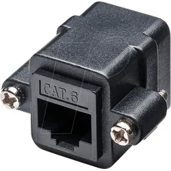 GOOBAY 81365 - RJ45 Modularkupplung/Verbinder mit Montageflansch, CAT 6