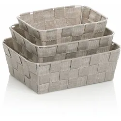 Kela Korb-Set Alvaro 3er Polypropylen Silber / Grau
