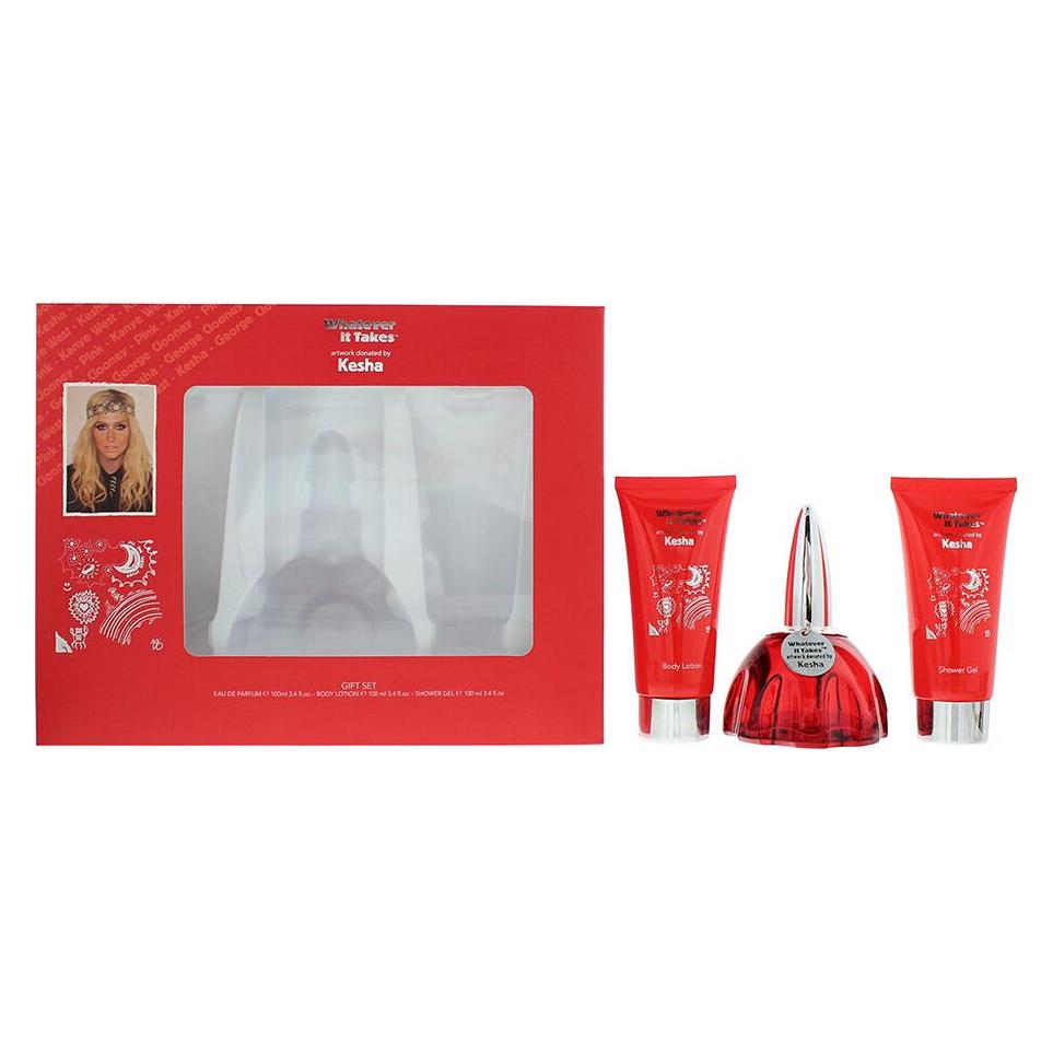 Kesha Whatever It Takes 3 Piece Gift Set: Eau De Parfum, Körperlotion und Duschgel 100ml (Körperpflegeset, Parfum Set) (4869689)