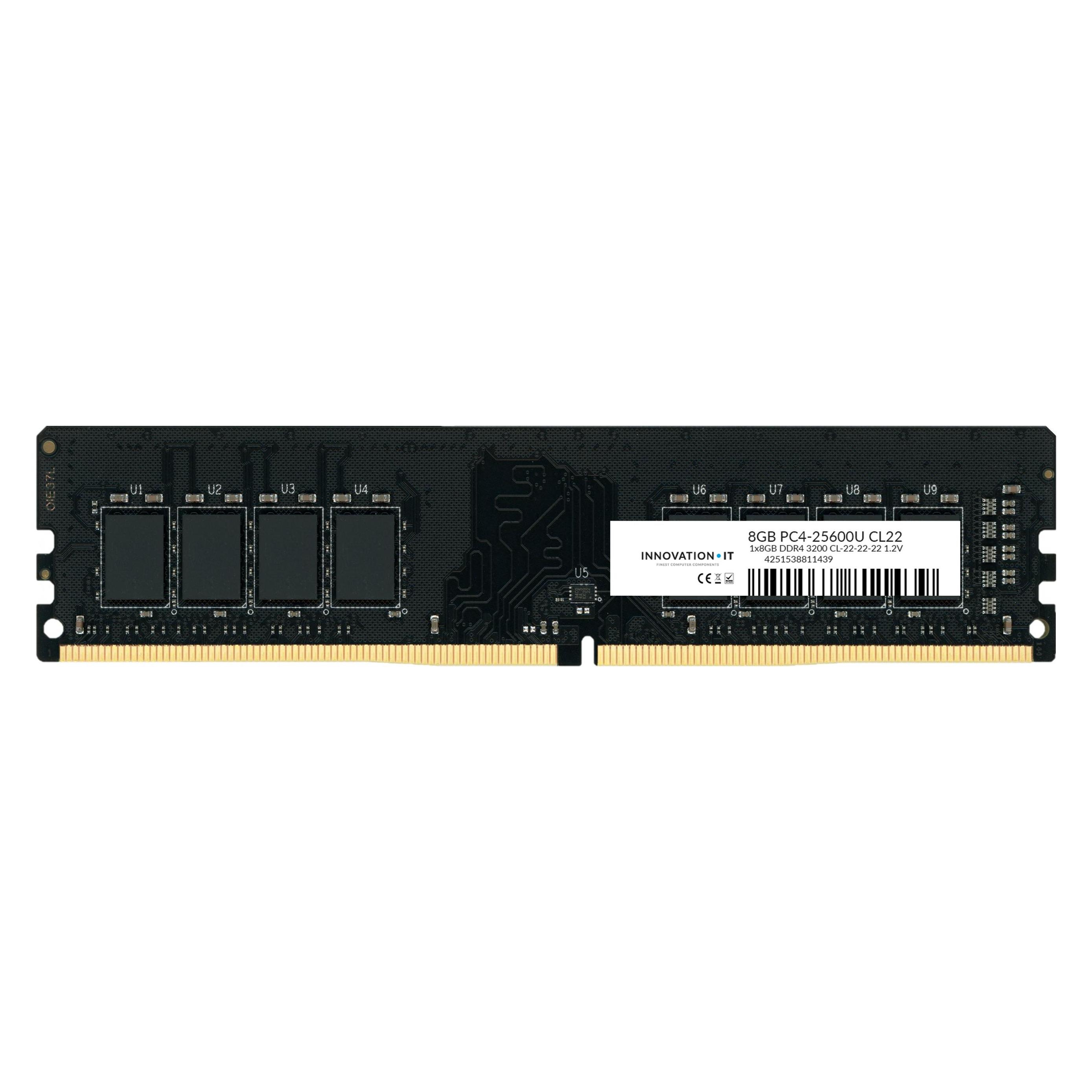 Innovation IT RAMNDDR4 SO 3200 8GB CL22-22-22 1.2V (1 x 8GB, 3200 MHz, DDR4-RAM, SO-DIMM) (4251538811439)
