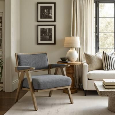 ART LEON Timeless Tradition Meets Modern Comfortable Fabric Accent Chair