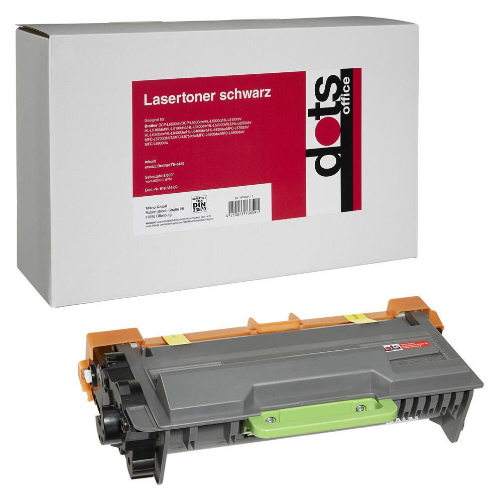 dots Toner kompatibel zu brother TN-3480 8.000 Seiten schwarz 1263,0000-DOTS