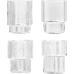 Ripple Gläser niedrig transparent 4 St.