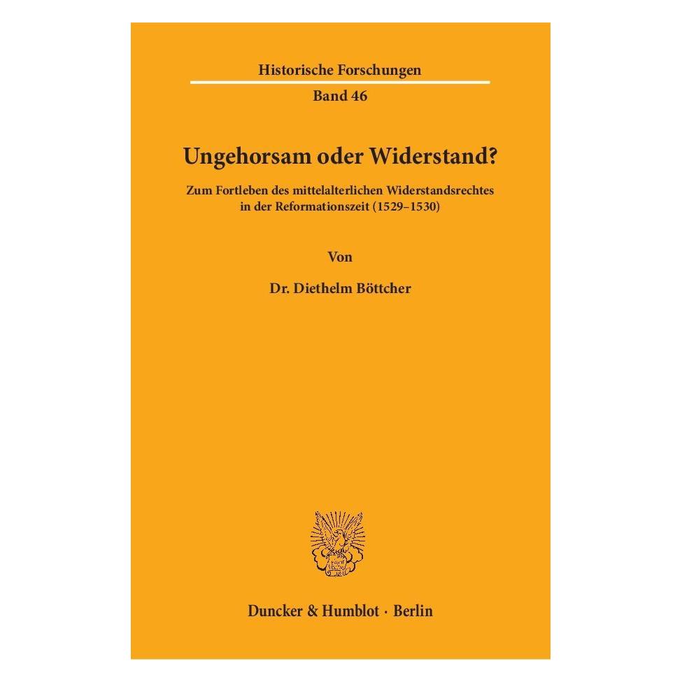 Duncker & Humblot Ungehorsam oder Widerstand? (Deutsch, Softcover, Diethelm Böttcher) (55343025)