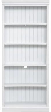 CARMORICO "83.4"" Tall Wood Bookcase with Light Strip, 5-Tier Decor Bookshelves with Adjustable Shelves"