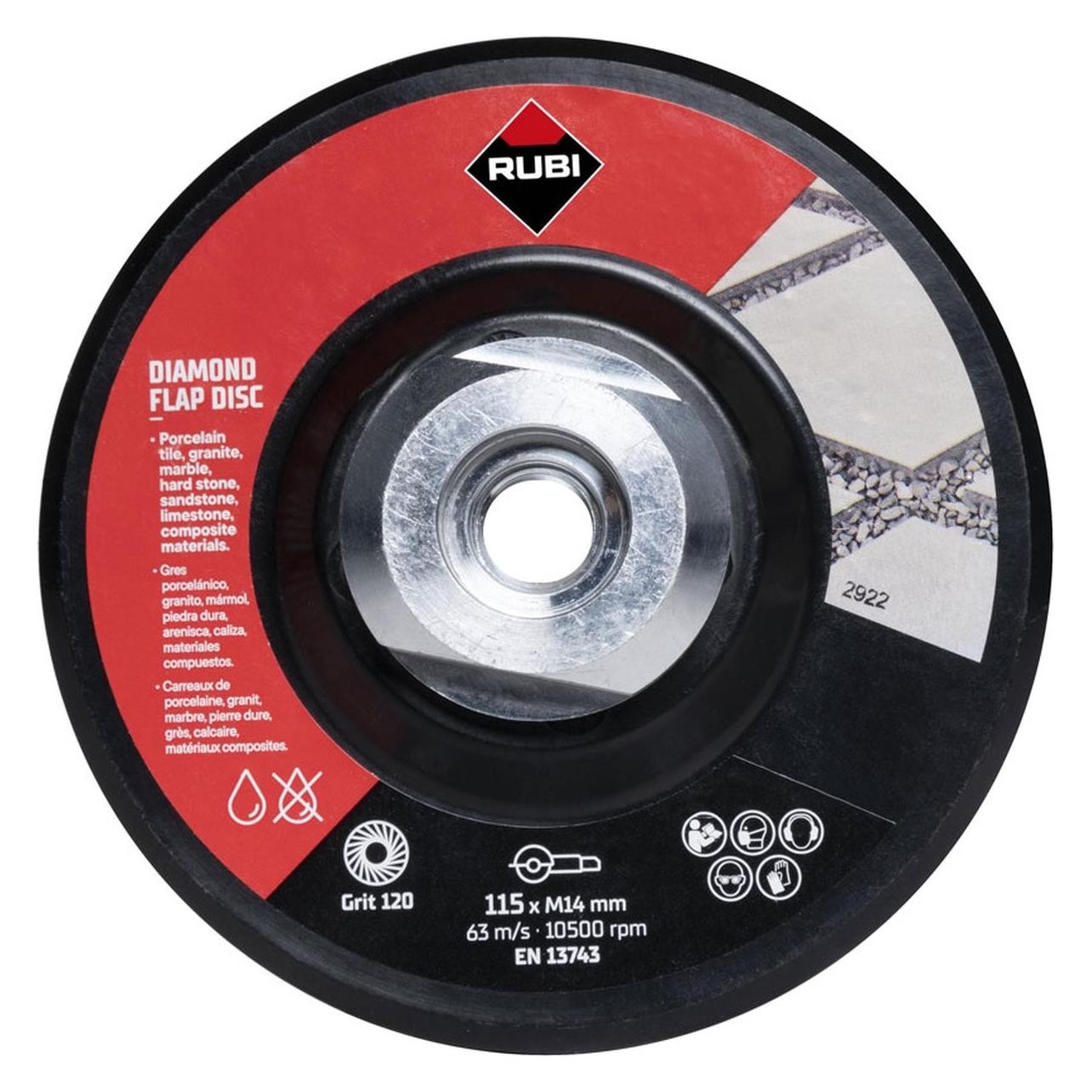 Rubi TARCZA ELASTYCZNA FLAP DISC 100/120 115MM ŚREDNI (32927)