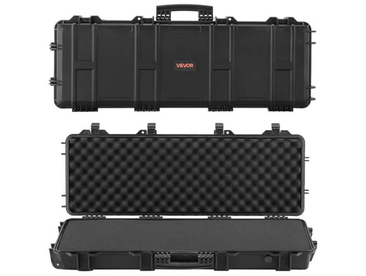 VEVOR Étui Rigide pour Fusil Verrouillable\, Mallette pour Armes Longues avec Mousses Prédécoupées et Roues\, Valise à Arme Étanche IP67 et Anti-poussière\, Rangement pour Carabine