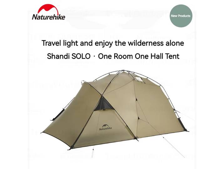 Tente de camping Naturehike SOLO ultralégère, revêtement silicone, 4 saisons, imperméable, nylon 15D double couche, tente de randonnée
