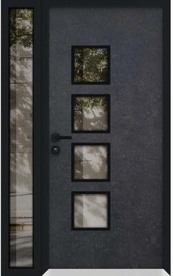 VDomDoors Cynex 6106 Dark Stone Steel Exterior Door