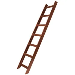 Alu-Dachleiter mit 7 Sprossen 1,96 m rotbraun