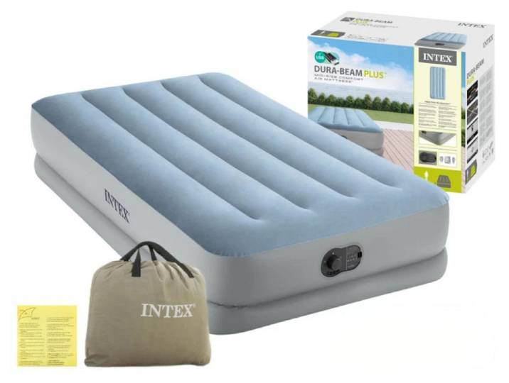 Matelas gonflable simple 191x99x36 cm avec pompe électrique intégrée USB Bed INTEX 64157