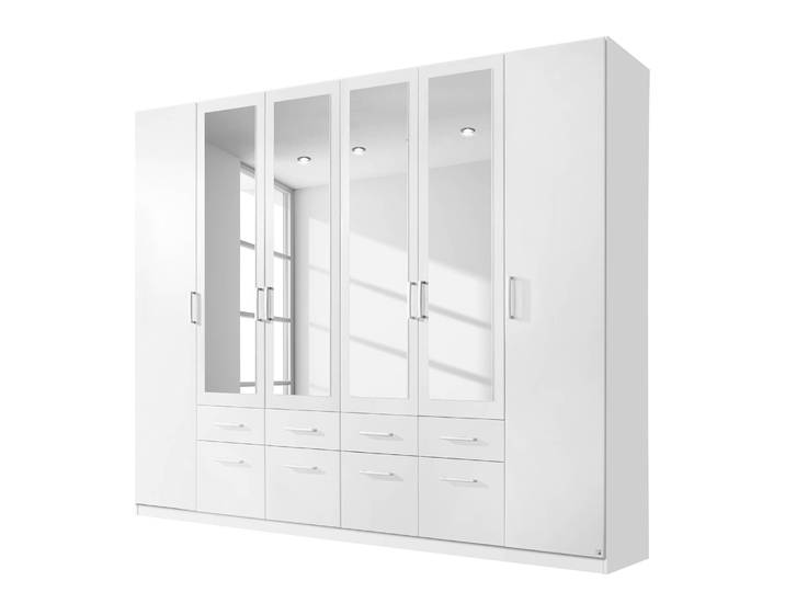 Drehtürenschrank Bingen Typ A 271cm Weiß/Alpinweiß