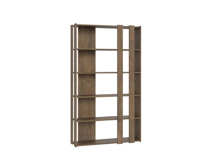 Bibliothèque effet bois noyer