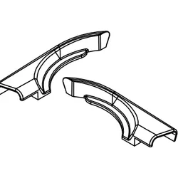 HSK Ersatzteile Wasserleistenendkappe, Schwarz-matt, E100212-6-68 E100212-6-68