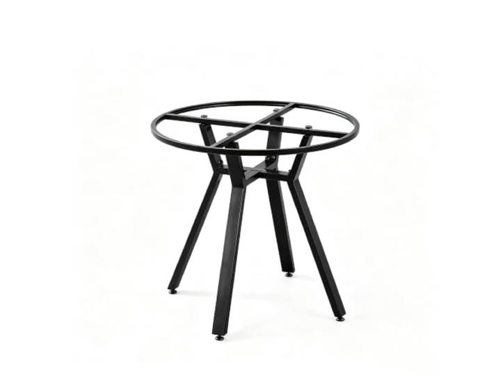 Tischgestell Aus Kohlenstoffstahl, Universelles Tischgestell Aus Metall Robuster Metall-Tischfuß Für Esstische Aus Mattem Kohlenstoffstahl Mit Rutschfesten Fußkappen(Black-A,60cm)