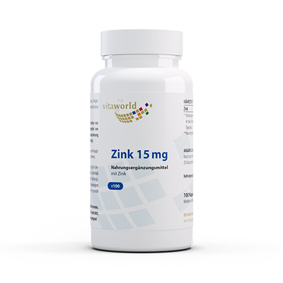 Vita World GmbH ZINK 15 mg Zinkgluconat Kapseln 100 St 01457316