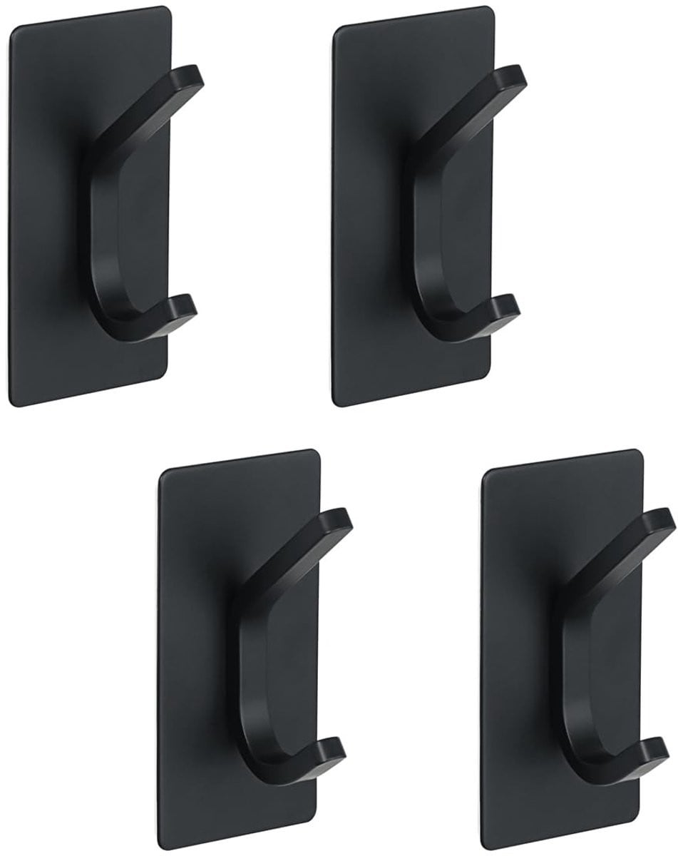 Set van 4 roestvrijstalen zelfklevende handdoekhangers