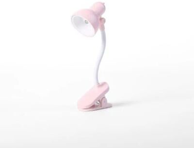 Uplift Treasures Portable Adjustable Clip Reading Light Battery Powered Mini Table Lamp Yellow pink
