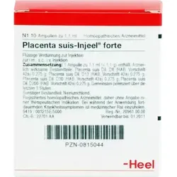 PLACENTA SUIS Injeel forte Ampullen 10 St Ampullen