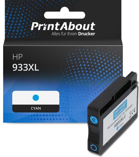 PrintAbout Druckerpatrone kompatibel mit HP 933XL (CN054AE) - Cyan - Hohe Kapazität