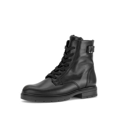 Schnürstiefelette GABOR "Schnürstiefelette", Damen, Gr. 35,5, schwarz, Schuhe Schnürstiefelette