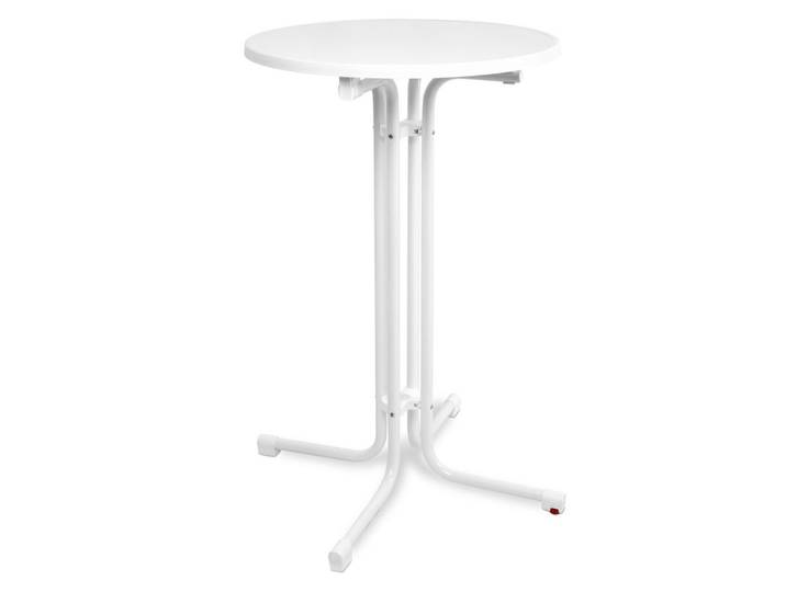 Beautissu Stehtisch Sylt, Weiß, Metall, Rund, 70x110x70 cm, Esszimmer, Esstische, Stehtische
