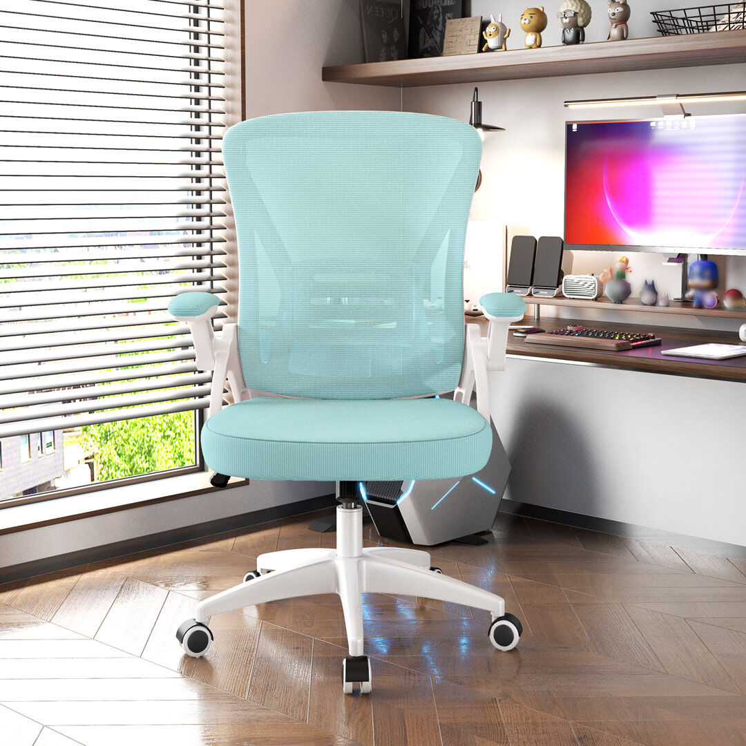 Inbox Zero Ergonomic Mesh Office Chair Green 101.6cm H X 61cm W X 61cm D