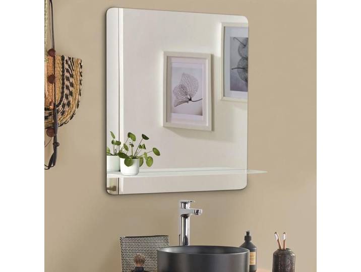 Miroir rectangulaire SORRENTO avec tablette en métal