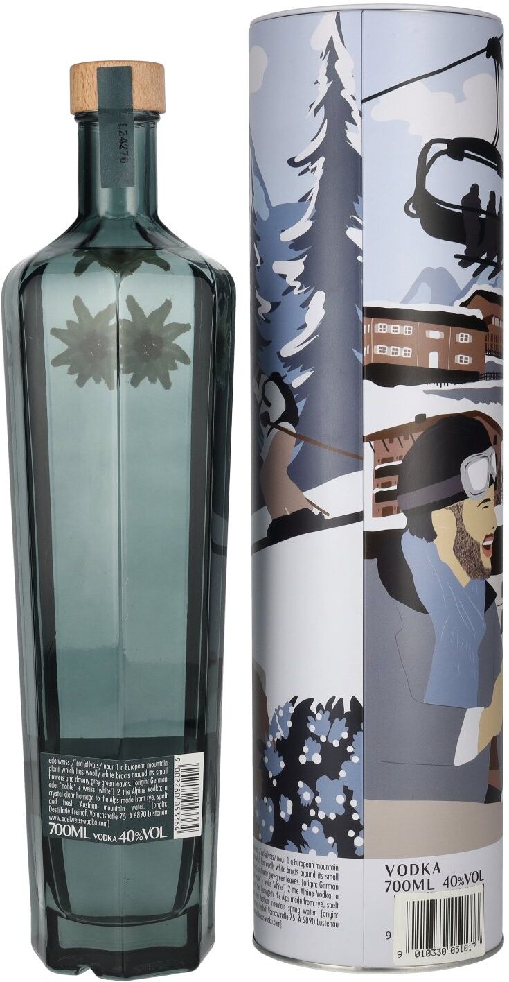 Edelweiss Vodka Edelweiss The Alpine Vodka LECH/ARLBERG 40% Vol. 0,7l in Tinbox