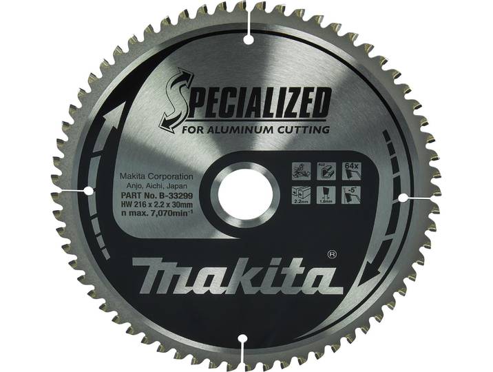 Lames carbure \ Specialized\ pour aluminium\, pour scies radiales et à onglets MAKITA