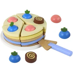 Kuchenstücke aus Holz, 8 Stück.