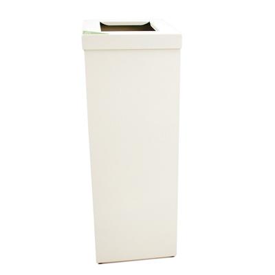 PROREGAL Wertstoffsammler RecycloFlex 60 | 60 Liter, HxBxT 70,5x26,3x34,3cm | Aluminium | Weiß