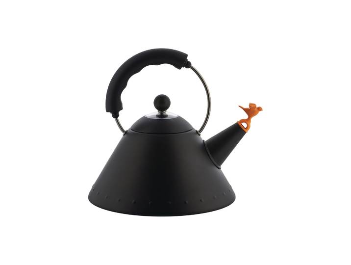 Alessi - Bouilloire Oisillon - Noir - Acier inoxydable coloré - Designer Michael Graves