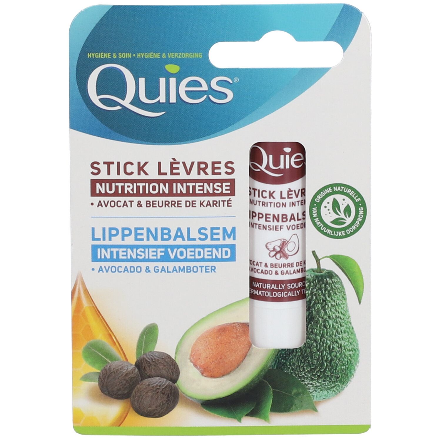 Quies Lippenstift Regenererend Advocado & Galamboter 1 St