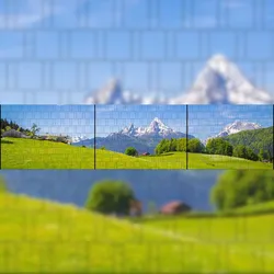 zaun|zu® Sichtschutzstreifen Alpen XXL - Bedruckter Panorama Sichtschutz 7,5m x 1,8m