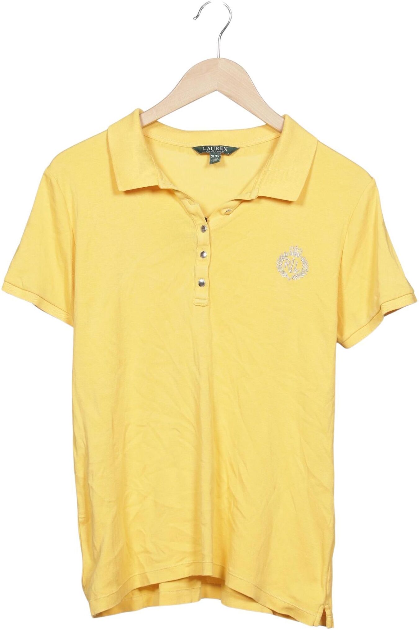 Lauren Ralph Lauren Damen Poloshirt, Gelb, Gr. XL, kein / Etikett - Second Hand